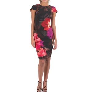 Black Halo Desta Sheath Dress in Red Lava